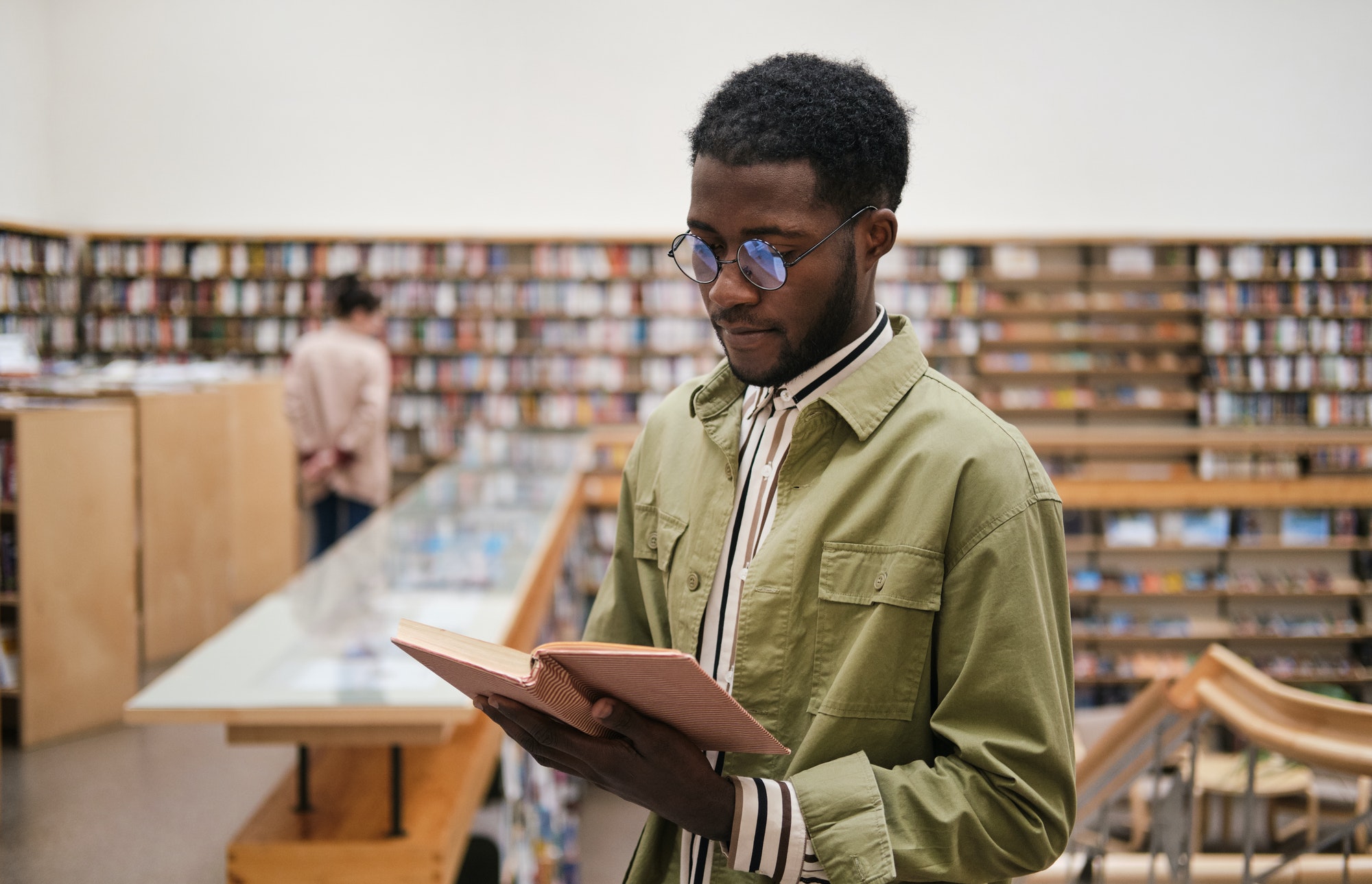 Man reading a book